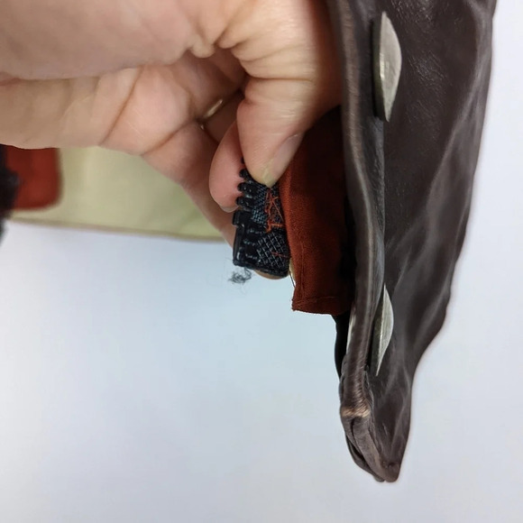 Vintage Remington West Goose Down Vest Yellowstone Leather Indian Nickel 40/M - Picture 11 of 16